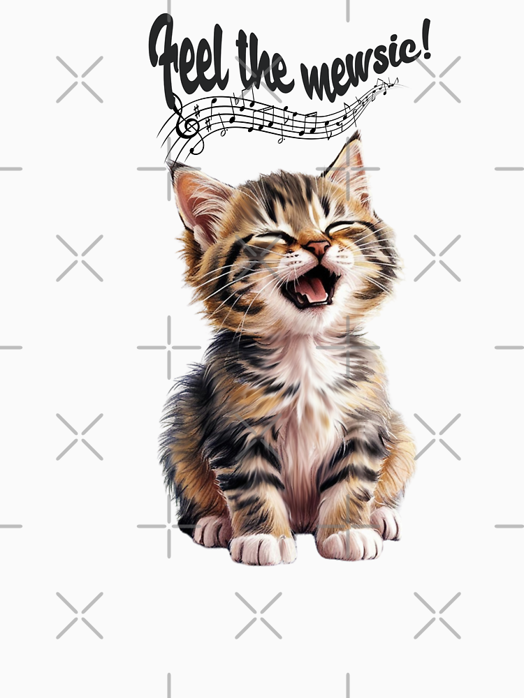 Cute Kitten Singing Pun Funny Music Design By Reflectart