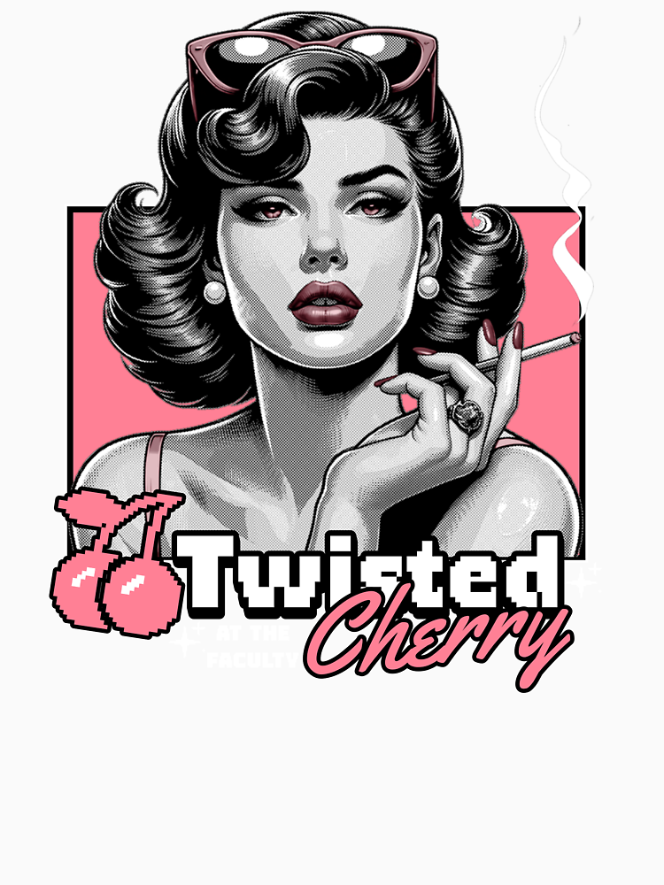 Twisted Cherry Smoking Lady Pink Remix White By Discothreadz