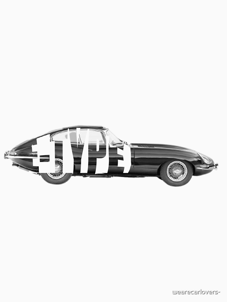 E Type Classic Sports Car With Text Effect By Wearecarlovers