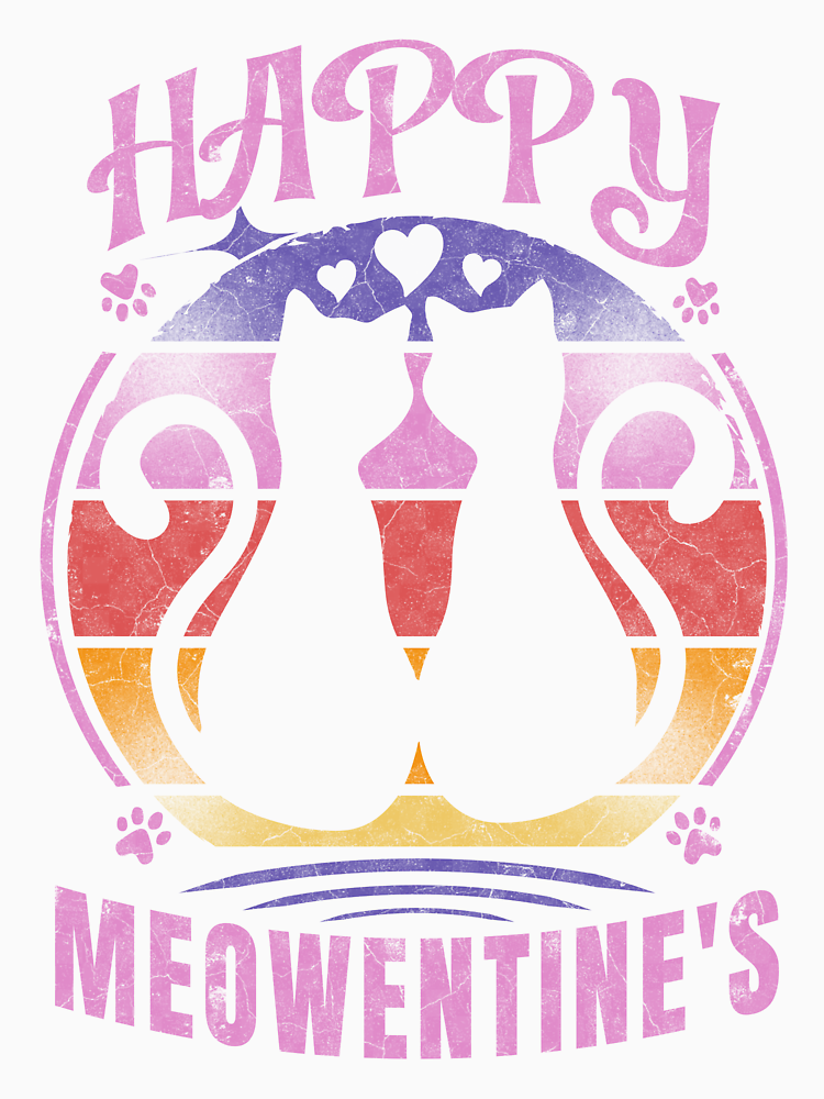 Happy Meowentine S Day Cute Cat Valentines Day By Moumadesign