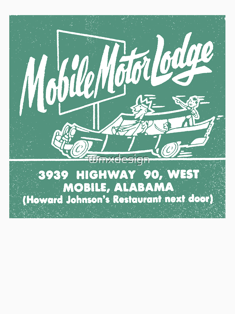 Vintage 1950S Mobile Motor Lodge Alabama Pop Art Matchbook Graphic By Wmxdesign