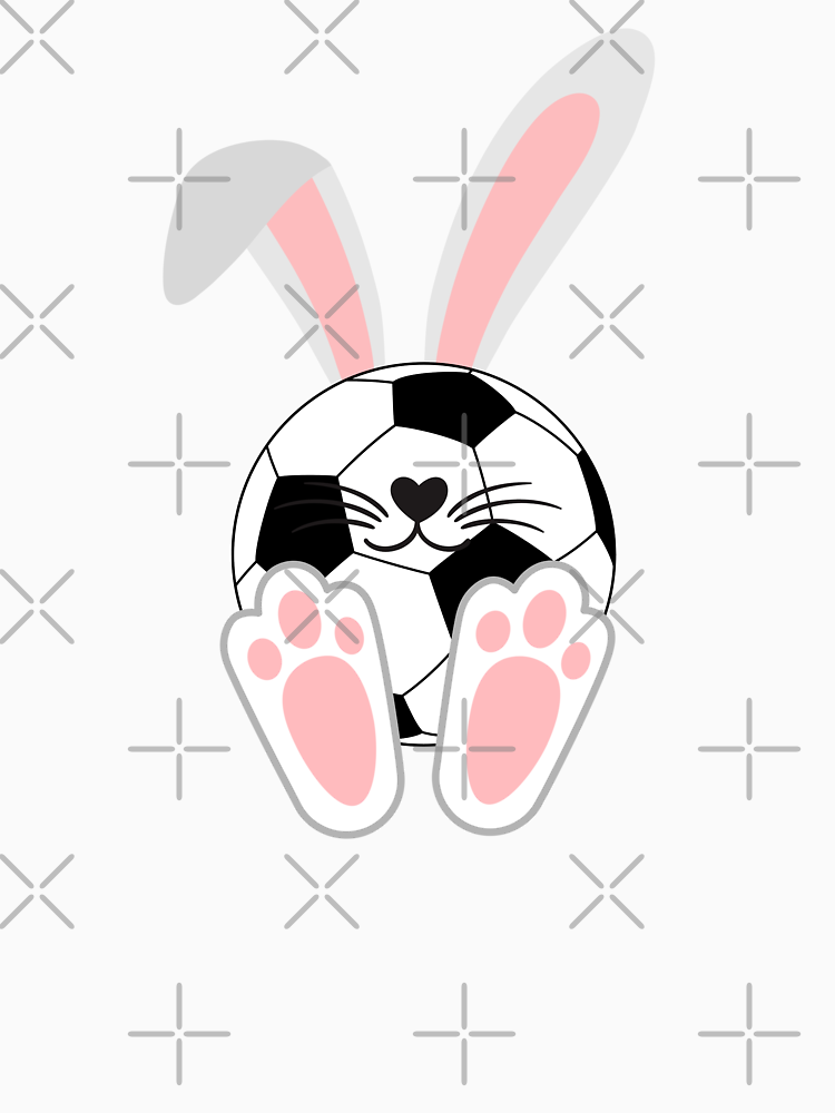 Easter Bunny Funny Soccer Football Minimalist Animal Art By Beaverfriends