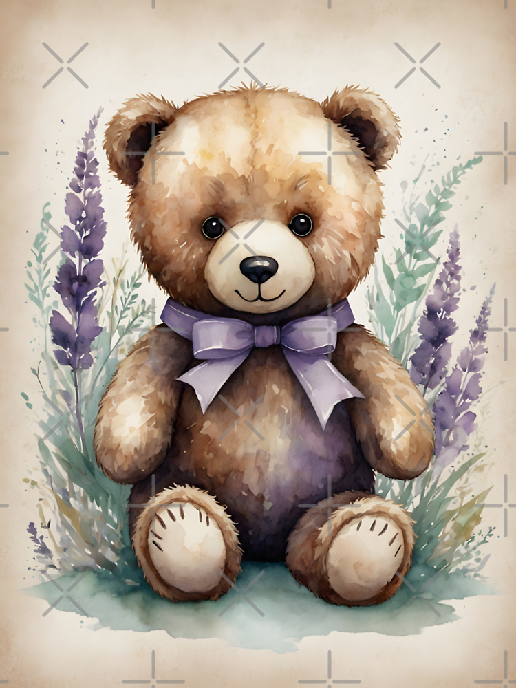 Vintage Style Teddy Bear In Soft Pastels With A Touch Of Magic By Oconnel