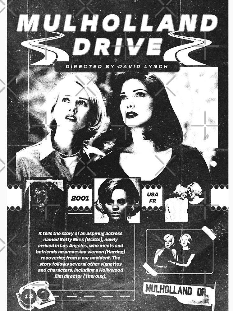 Mulholland Drive David Lynch Design Poster By Mellycraftsart