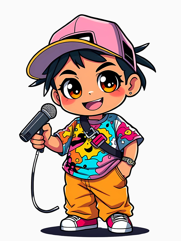 Rapper Chibi Colorful Design 1 By Trendsdesignph