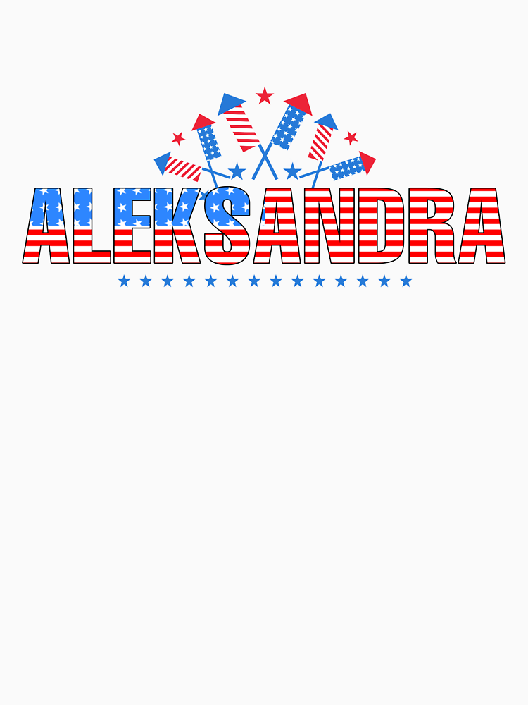 Aleksandra American Flag Custom By Custom Name