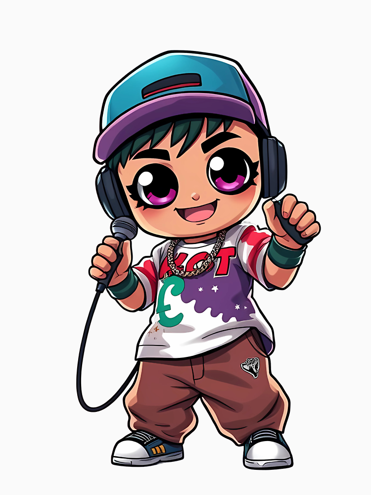 Rapper Chibi Colorful Design 2 By Trendsdesignph