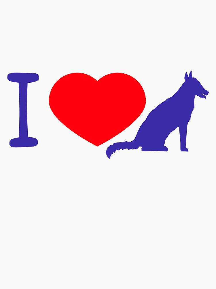 Dog I Love Dogs Heart Symbol Cool Dogs Lover Logo Comic Cartoon By Shirt O Mat