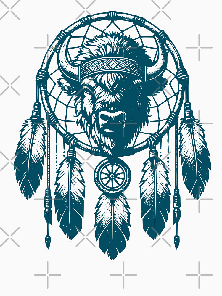 Native American Bison And The Dream Catcher By Justyna S28