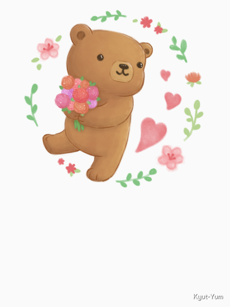 Teddy Bear With Flowers By Kyut Yum