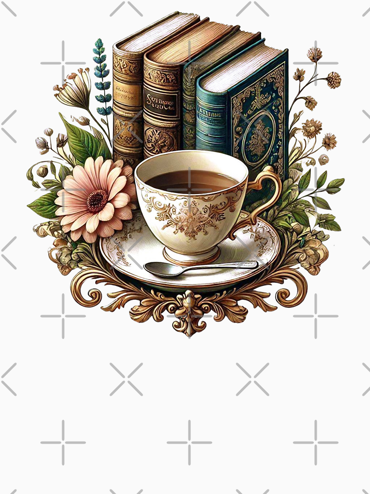 Vintage Books Tea By Fineartspro