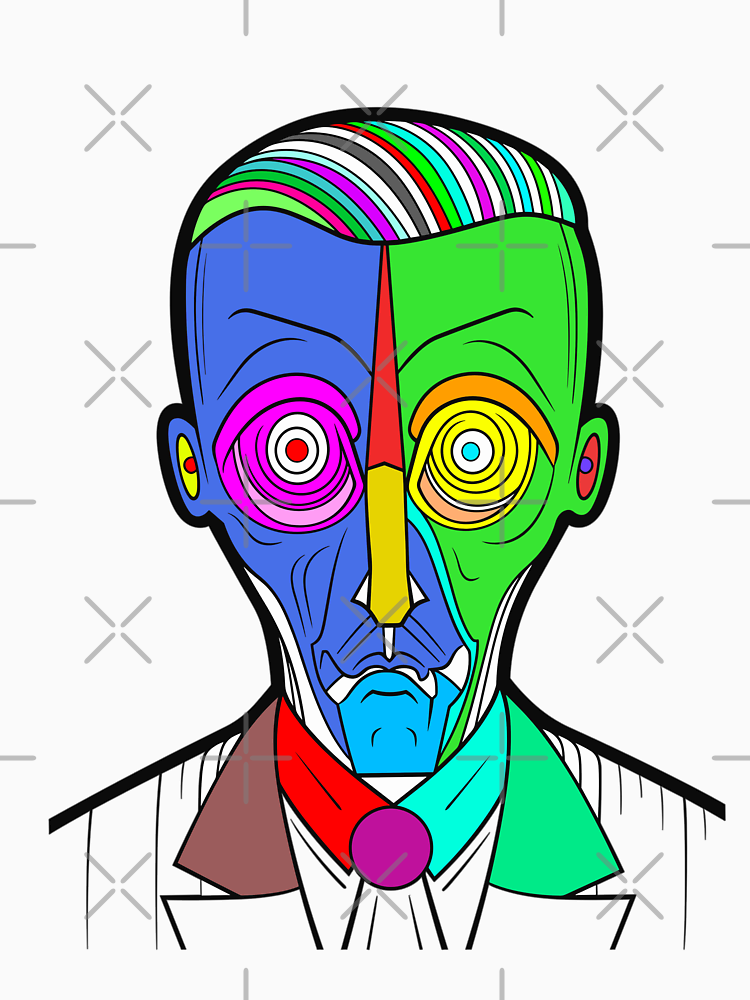 Psychedelic Face Colorful Portrait For Abstract Lovers By Mathewulg