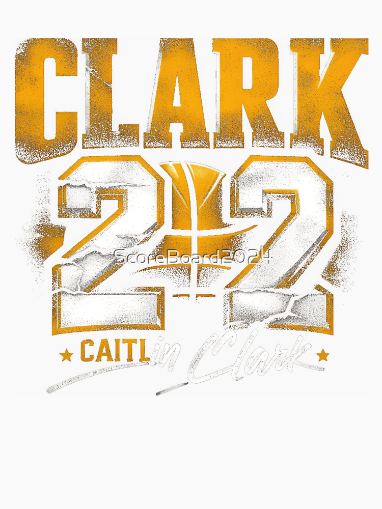 Rustic Distressed Caitlin Clark Basketball Sports Superstar By Scoreboard2024