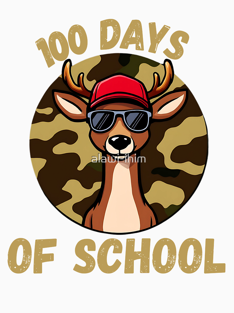 100 Days Of School Deer Hunting Deer Camo Hunter By Alawi Ihim