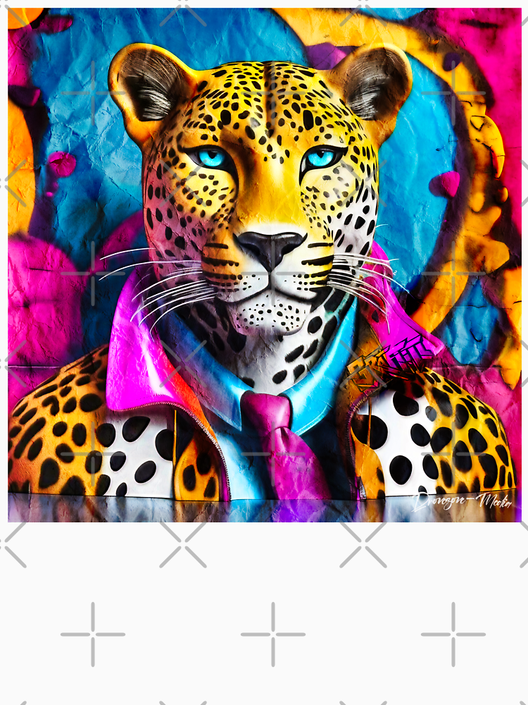 Urban Graffiti Street Art Leopard By Drone Tees