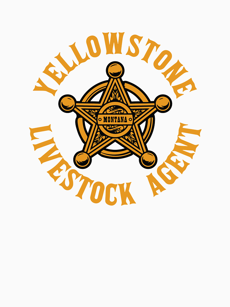 Yellowstone Livestock Agent Badge Tee Dutton Ranch Yellowstone Police By Mybirthdaytees