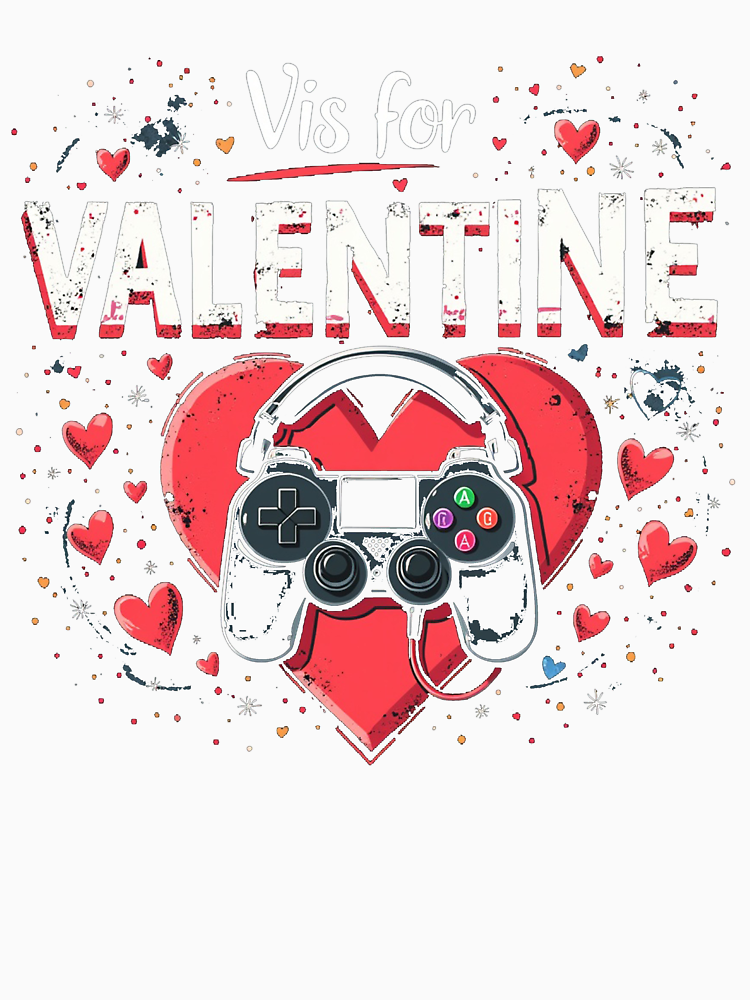 V Is For Video Games Funny Valentines Day Gamer Boy Men Gift By Mick Shop