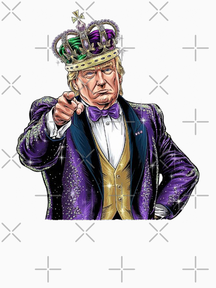 Donald Trump As A Mardi Gras King In A Purple Suit By Love3617