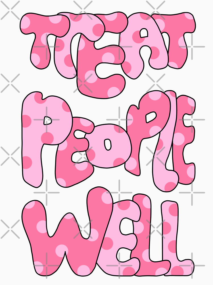 Treat People Well 70S Inspired Lettering With Polka Dots By Creatwinkles