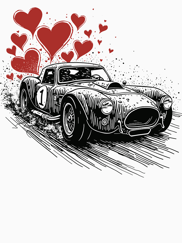 You Make My Heart Race Vintage Race Car Valentine S Day By Grafcraf