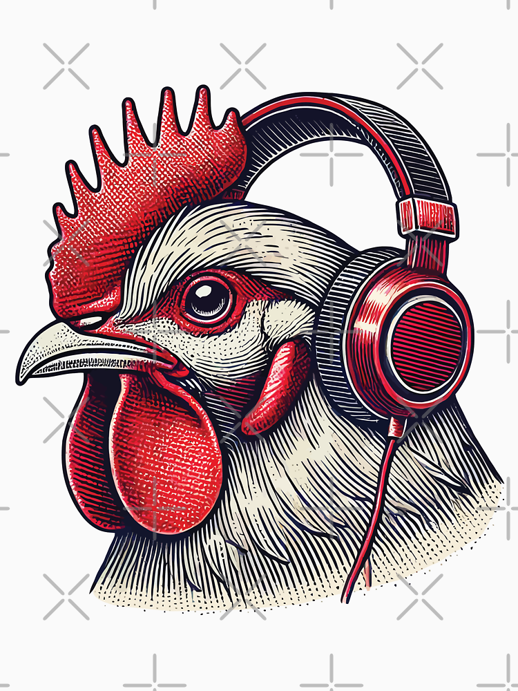 Music Streetwear Outfit Chicken With Headphones By Luminorb