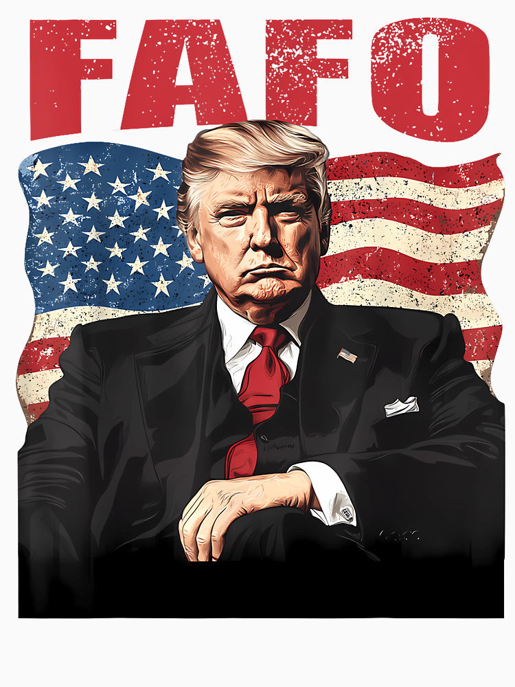 Trump Fafo Funny Fafo Trump American Flag By Diyoor