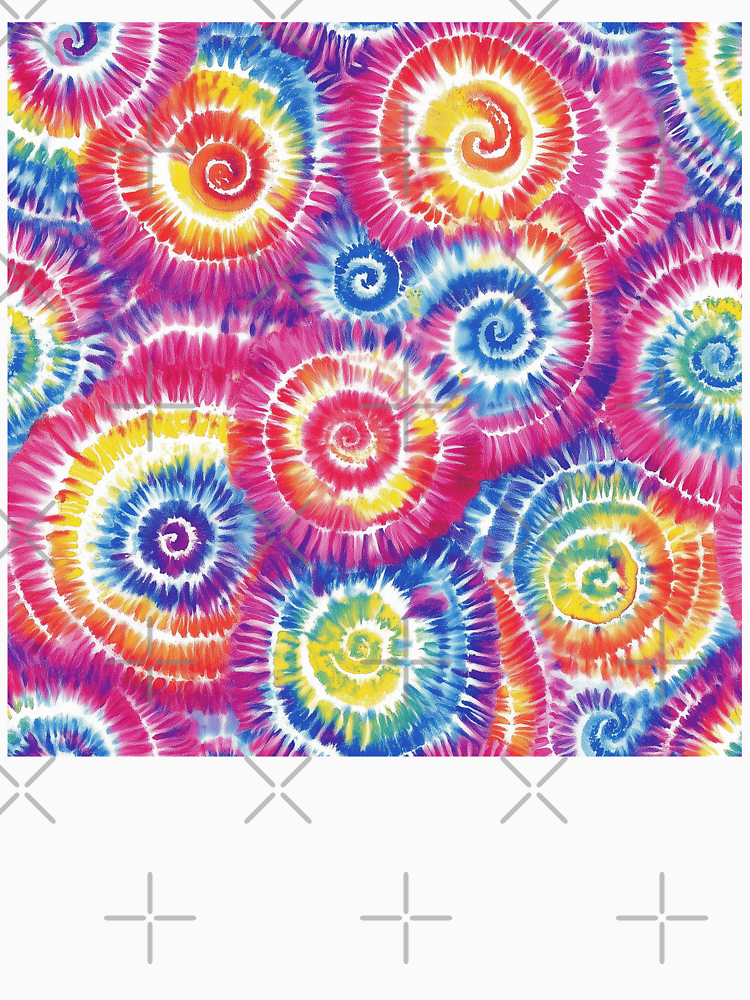 Vibrant Rainbow Tie Dye Spiral Swirls By Obiyoc