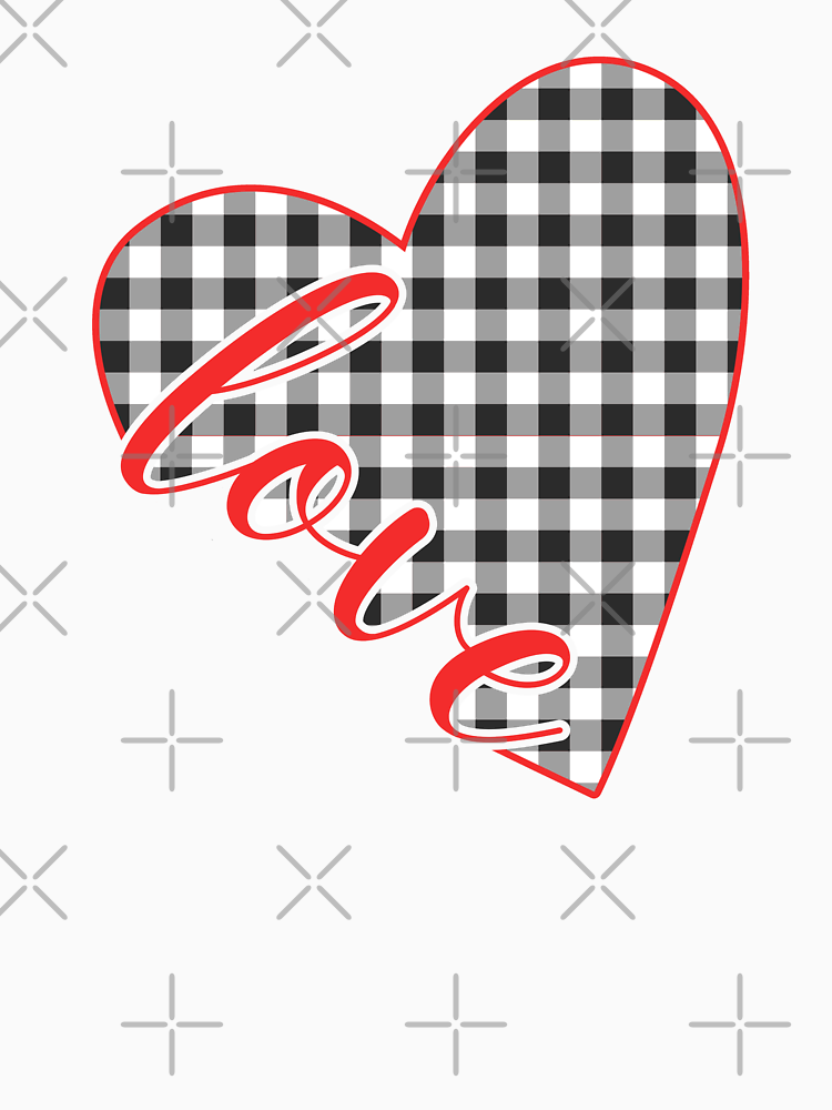 Valentines Day Outfit Love Plaid Heart Funny Matching Couple By Niibdesigns