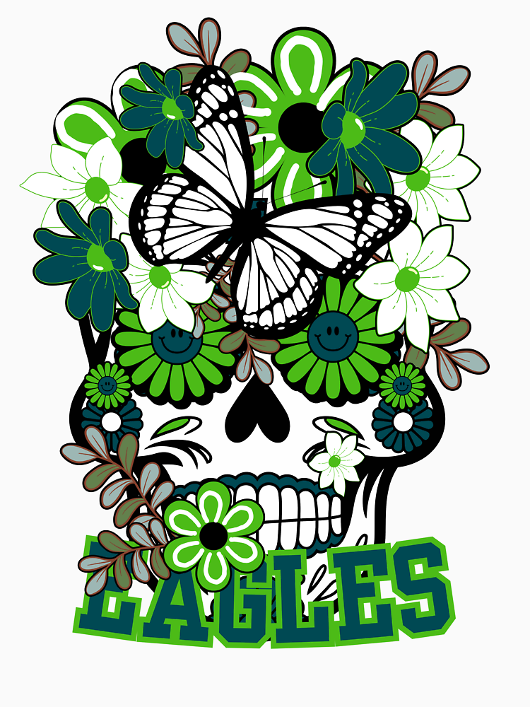 Philadelphia Eagles Scull Graphic By Kerrieskrafts