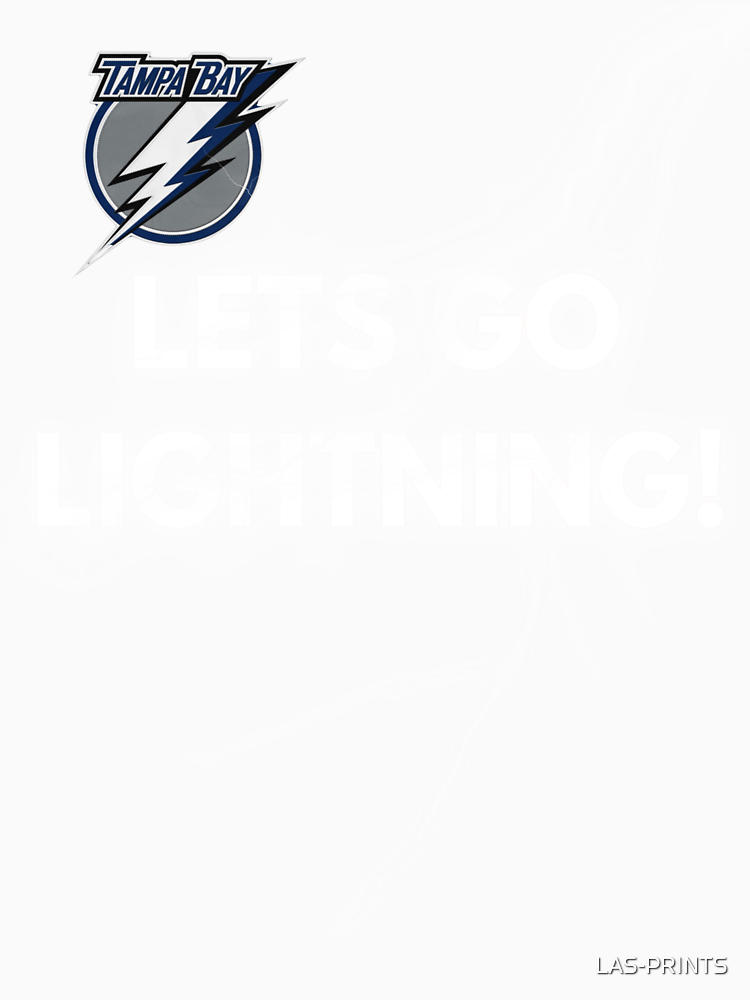 Tampa Bay Lightning Fan Art Let S Go Lightning Bold Blue And White Design By Las Prints