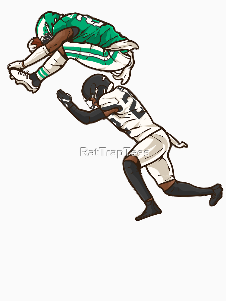 Saquon Barkley Backwards Hurdle Cartoon By Rattraptees