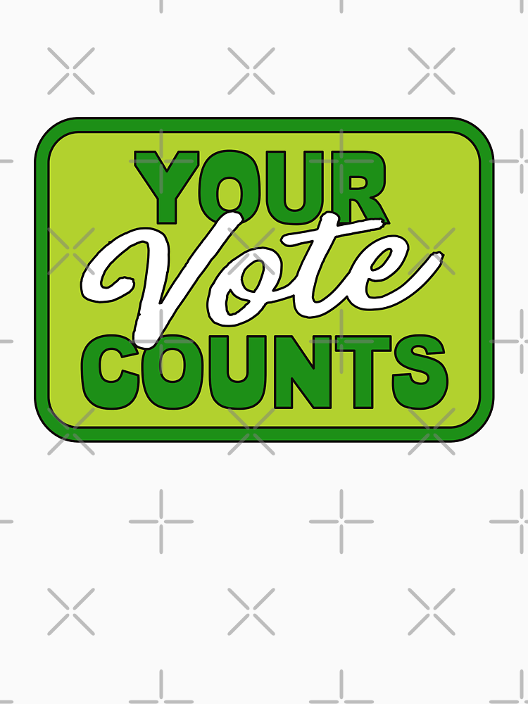 Your Vote Counts Alternate Color 1 Green By Critters Corner