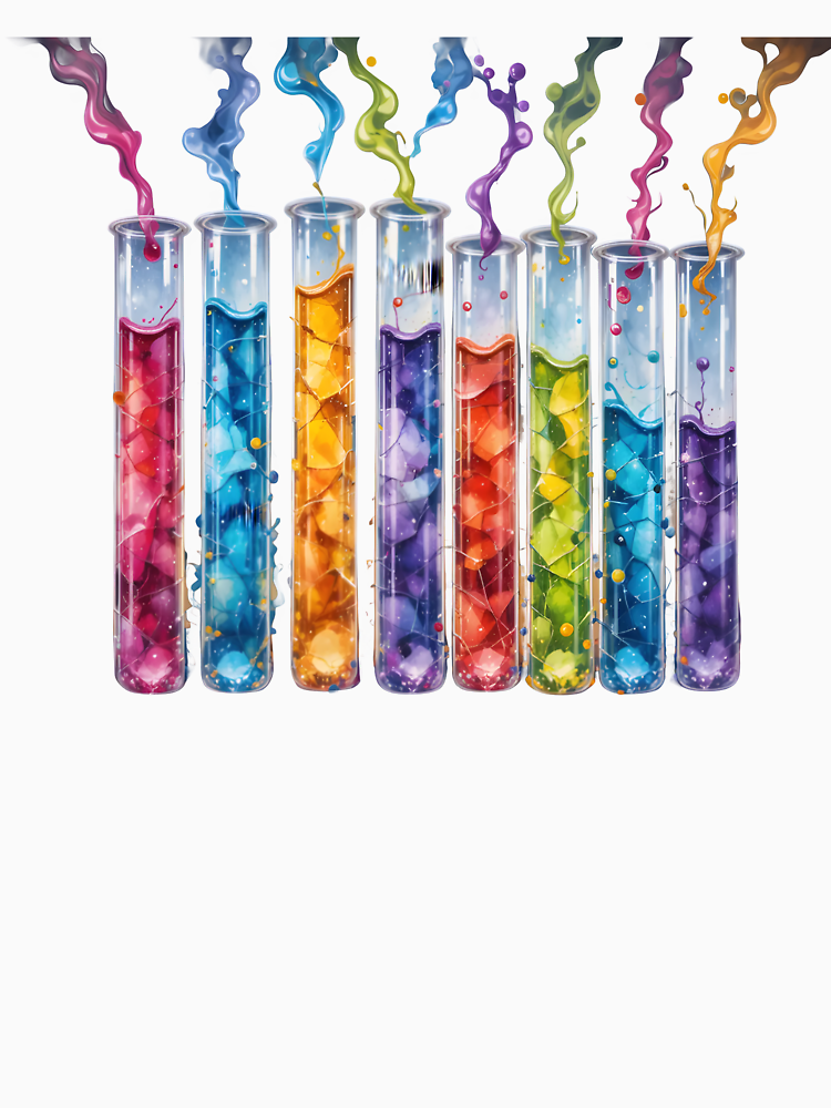 Watercolor Science Chemistry Test Tubes By Tischirtt