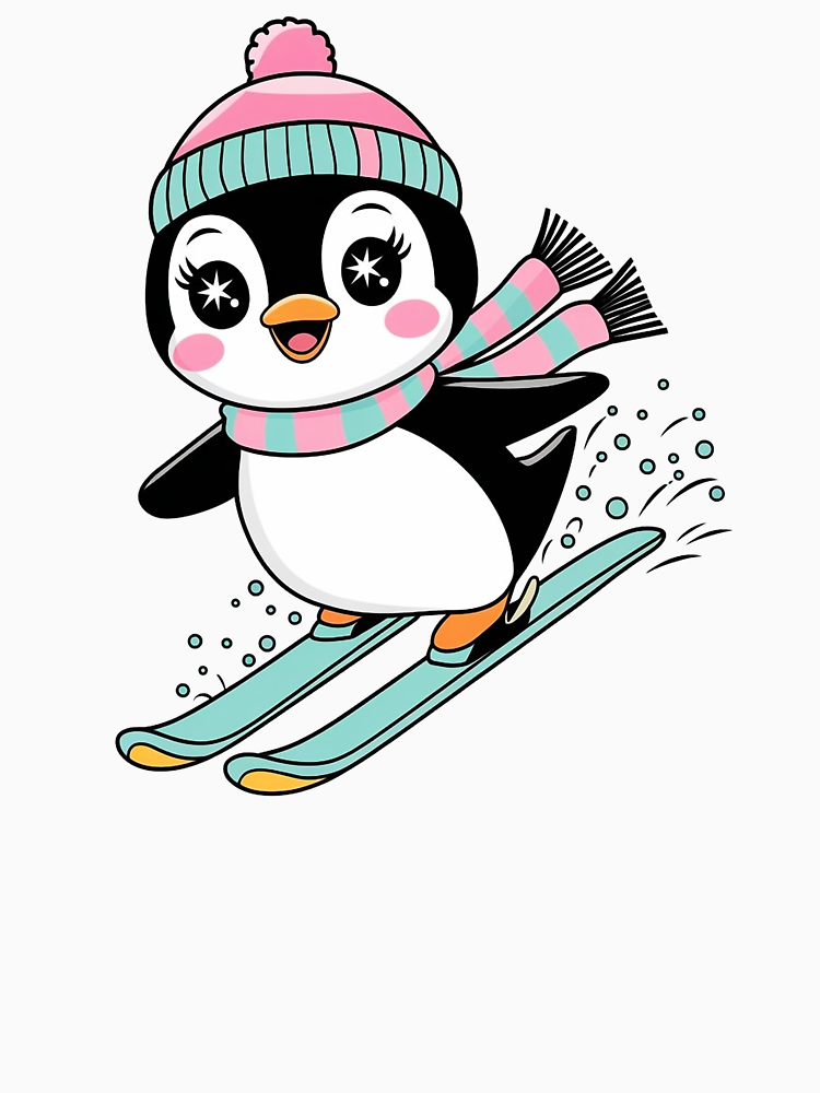 Skiing Penguin Winter Sports By Wikakowalczyk