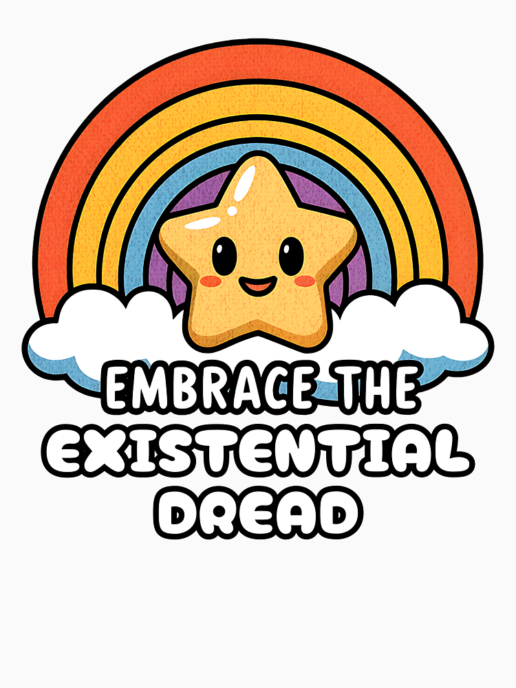 Embrace The Existential Dread Cute Star With Rainbow By Witchyarty