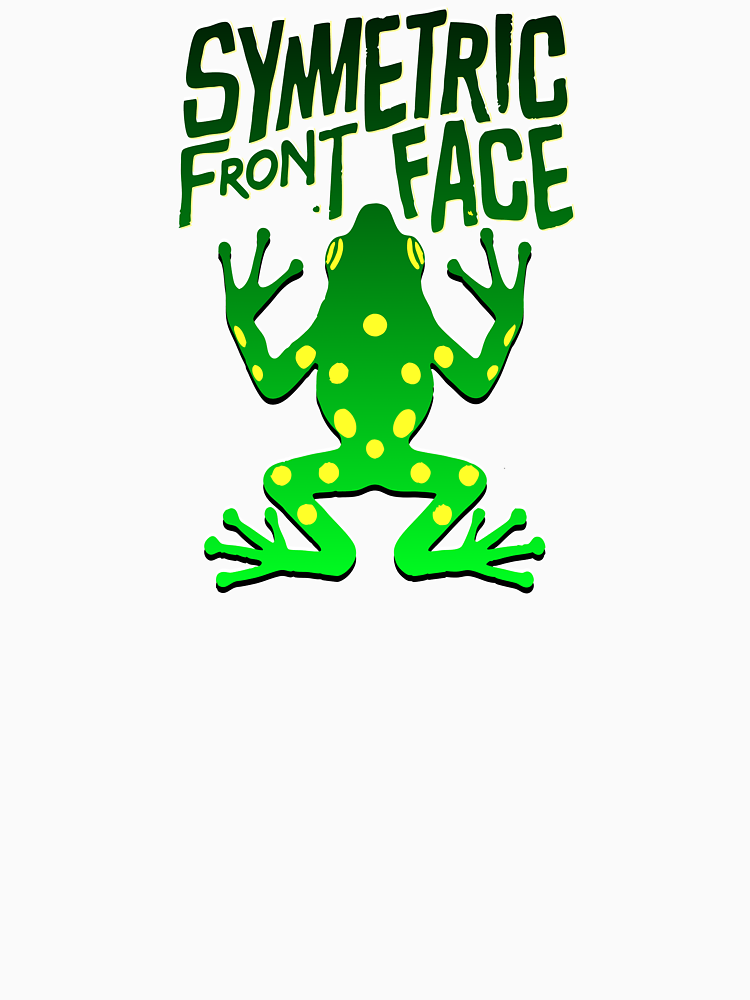 Vibrant Symmetrical Frog Cartoon Art Funny Green Amphibian By Vikartstudio