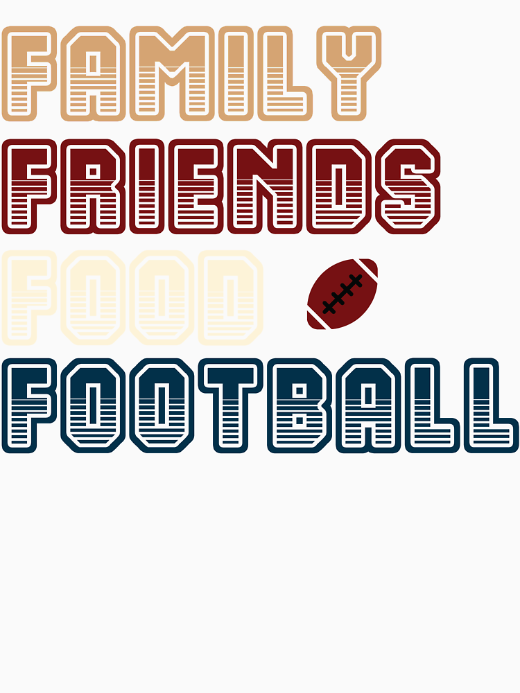 Football Family And Food Cool Funny By Demiano Shirt