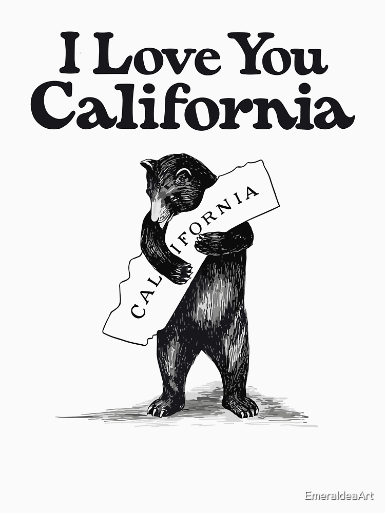 Bear Hug I Love California By Emeraldeaart