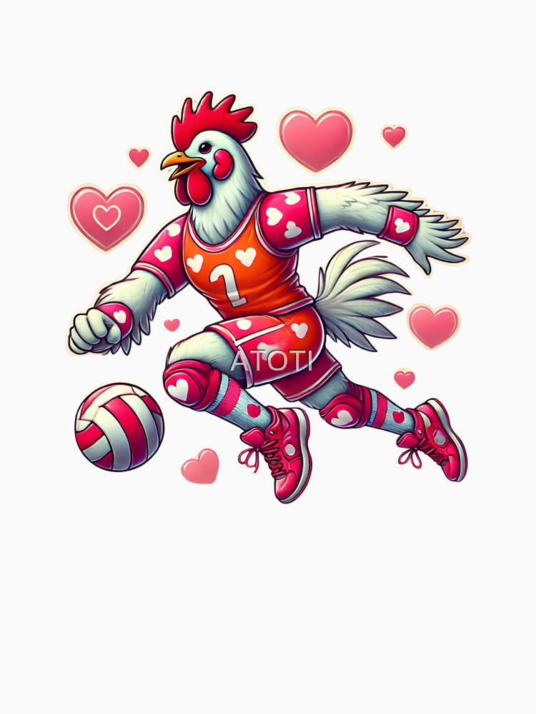 Cute Chicken Love On The Field By Atoti