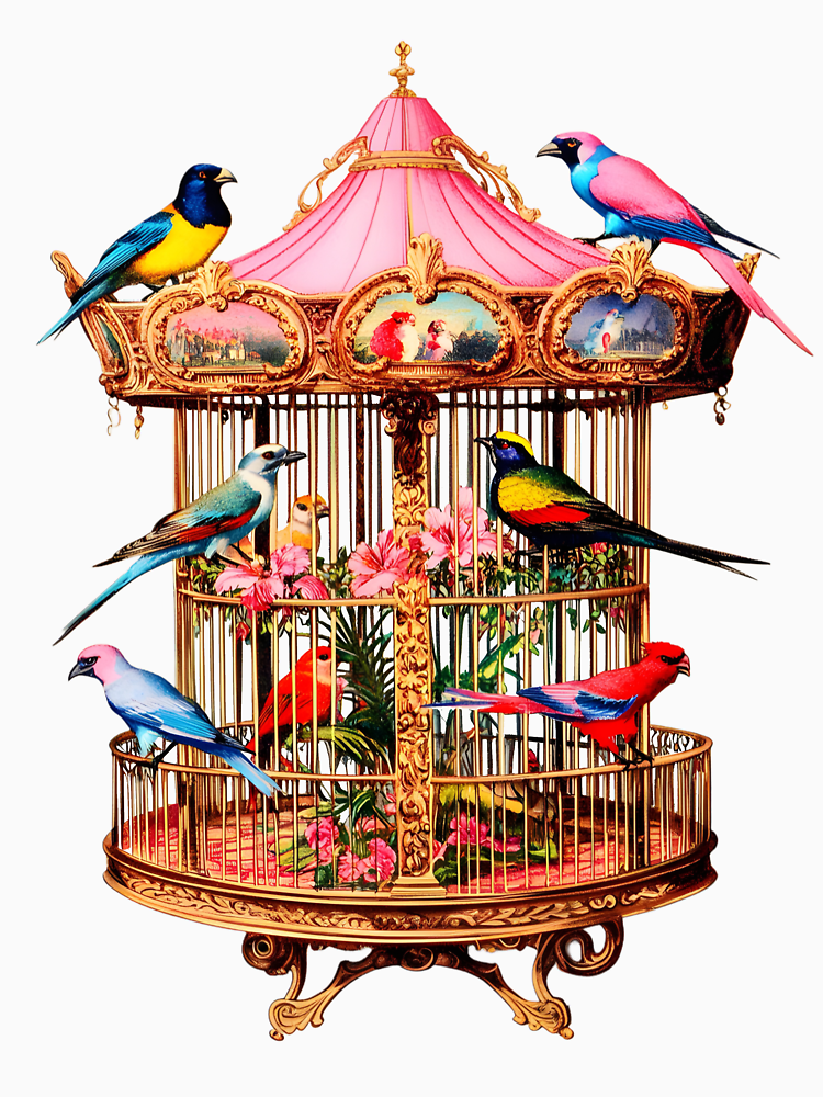 Vintage Carousel Birdcage By Dinaaaaaah