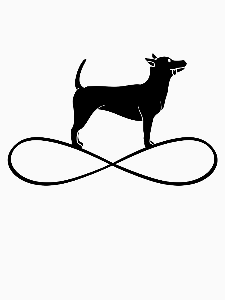 Dog Infinite Symbol Love Forever Dog Silhouette Comic Cartoon By Shirt O Mat Style 2