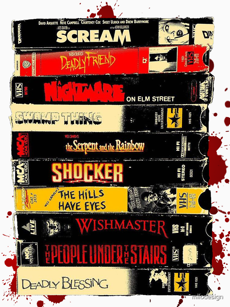 Vhs Horror Movies Melancholy Vision Of 80S Scary Movies By Milodesign