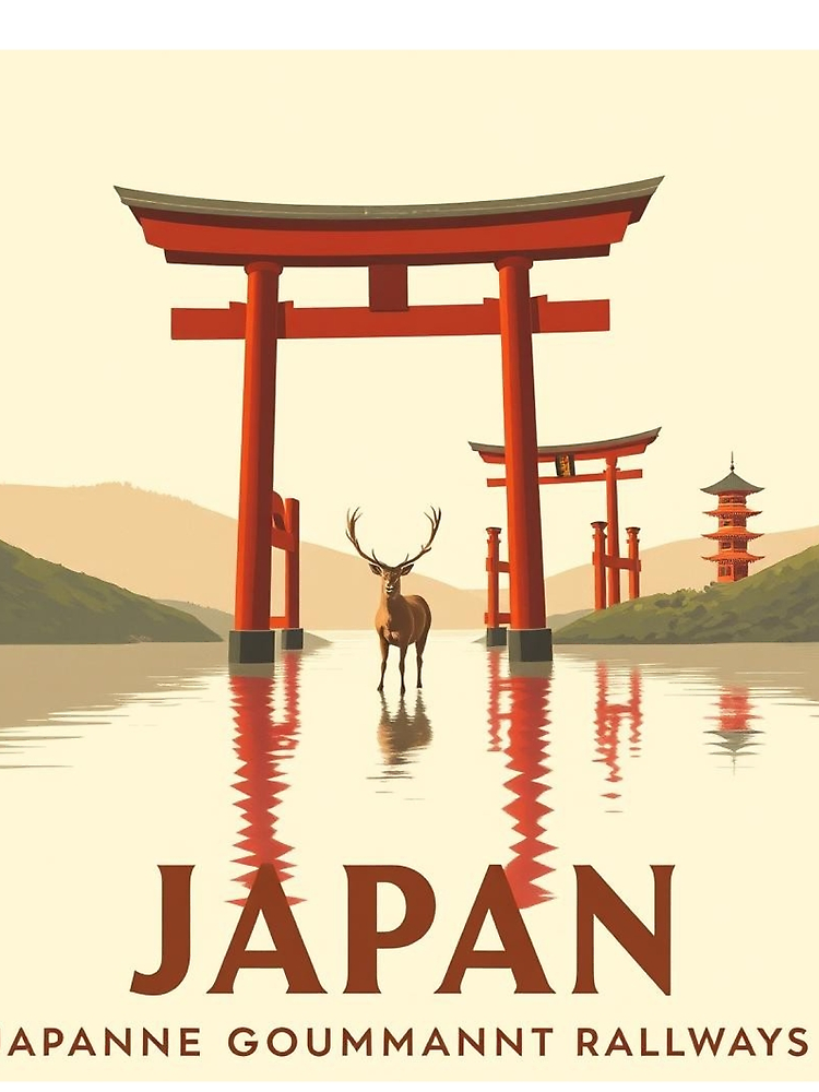 Vintage Travel Japan Poster By Awesomegraphix