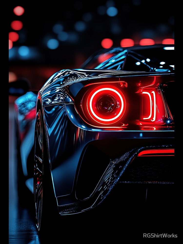 Sport Car Tail Lights At Night By Rgshirtworks