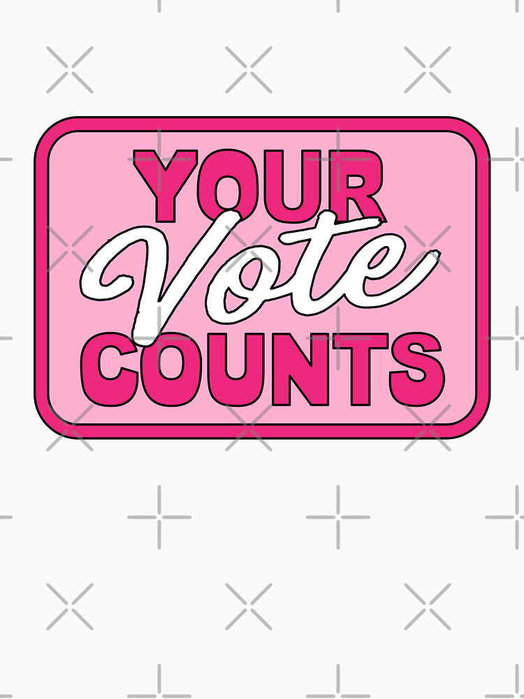 Your Vote Counts Alternate Color 2 Pink By Critters Corner