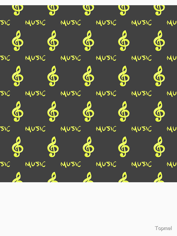 Music Text And Yellow Treble Clef Pattern By Topmel