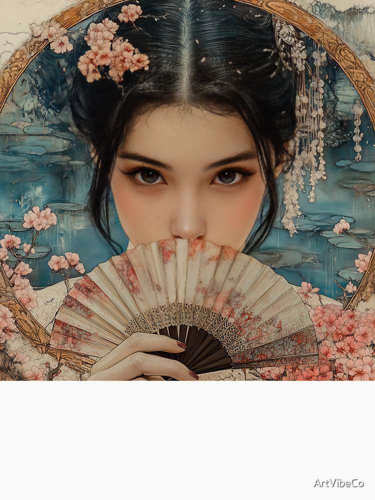 Mystical Geisha Serenity In Bloom By Artvibeco