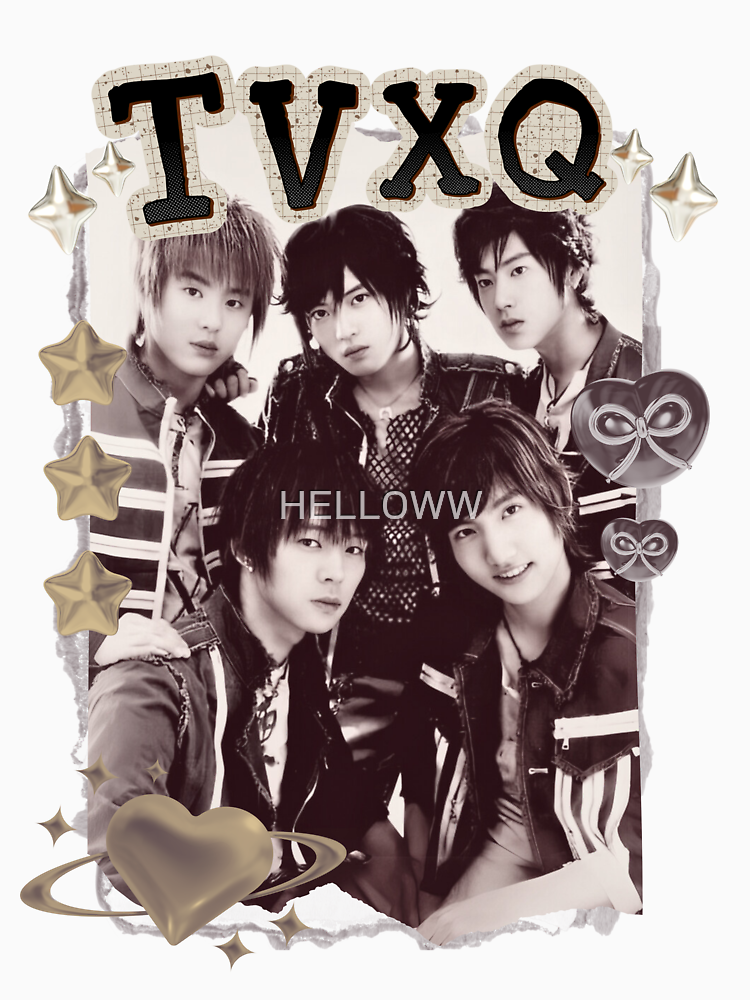 Tvxq Y2K Preppy Vintage Collage Design By Hell0Ww