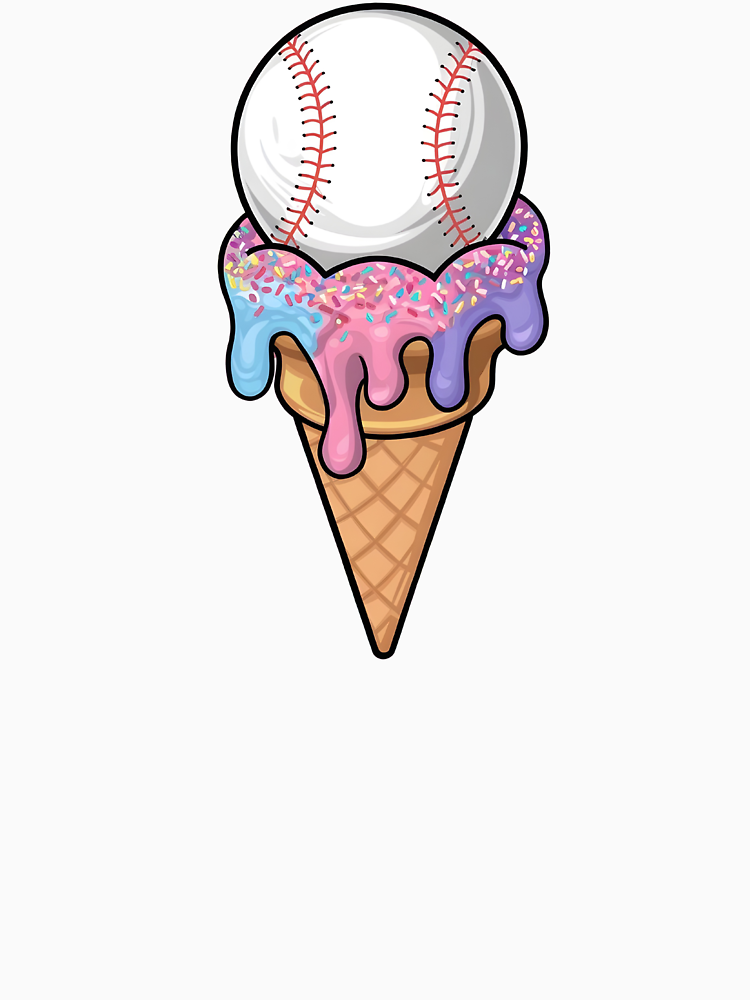 Baseball Ice Cream Colorful Funny Gifts For Baseball Fans By Martvisions