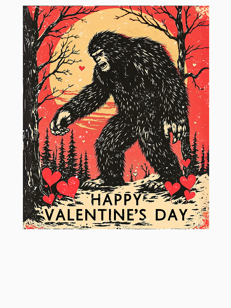 Bigfoot Valentines Sasquatch Love Sun By Sstardesigns